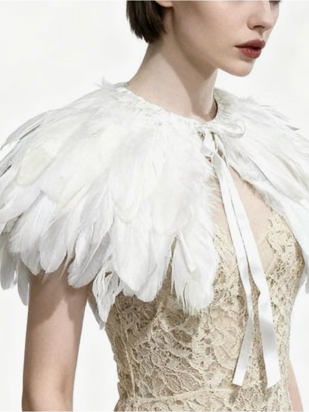 White Feather Costume Accessory